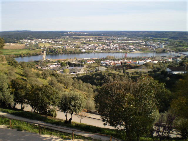 View to River Tagus and Rossio ao Sul do Tejo.