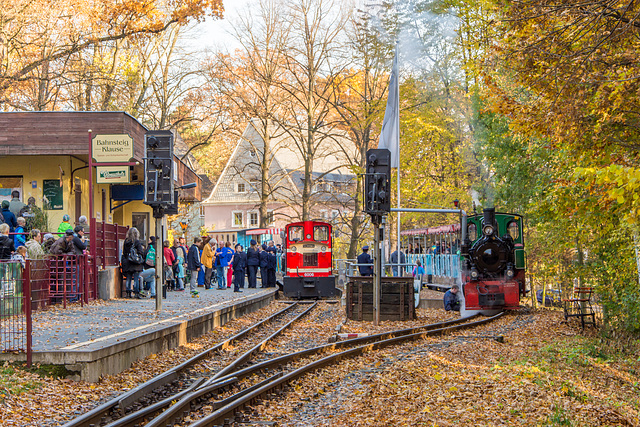 Saisonausklang Parkeisenbahn Chemnitz, 2015 (Bahnhof Küchwaldwiese)