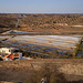 Salt pits and countryside.