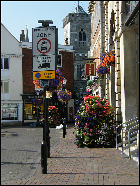 eyesore 'pedestrian zone' sign
