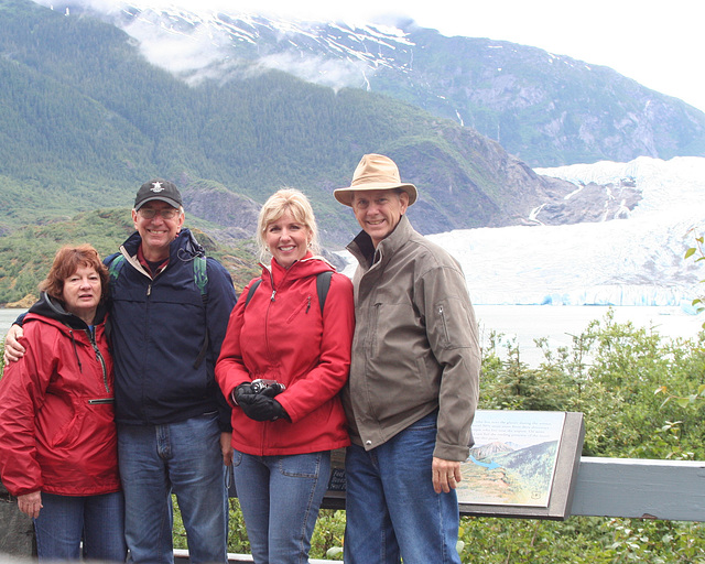 The Mendenhall Quartet view the glacier near Juneau.