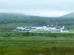 Dalwhinnie Distillery in the rain