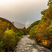 Afon Glaslyn with a rainbow