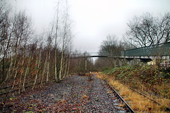 Ehemalige Bahnstrecke Osterath–Dortmund Süd mit "Asthmabrücke" (Wattenscheid-Günnigfeld) / 18.12.2021