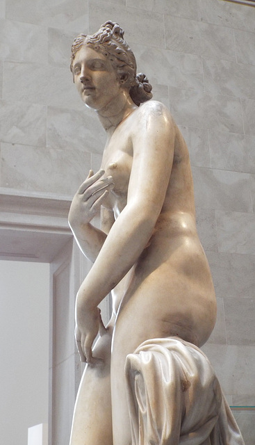 Detail of the Marble Statue of the Capitoline Aphrodite in the Metropolitan Museum of Art, February 2024