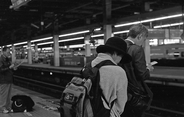 Waiting for the Shinkansen