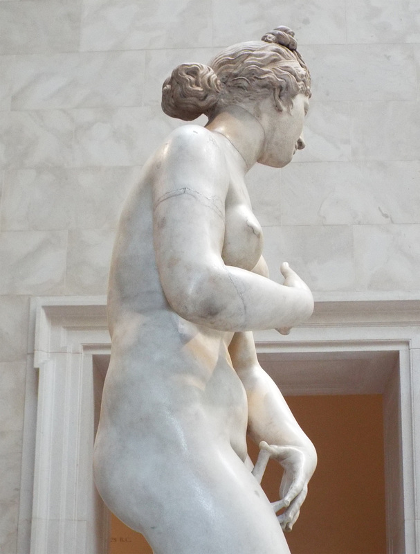 Detail of the Marble Statue of the Capitoline Aphrodite in the Metropolitan Museum of Art, February 2024