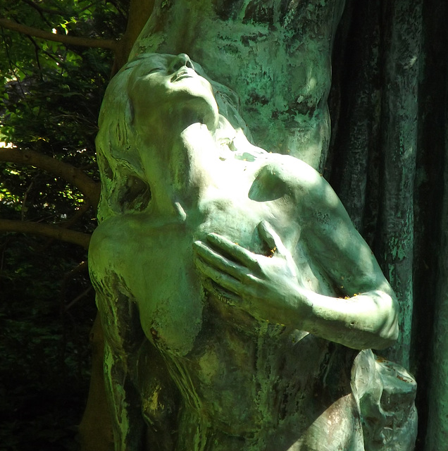 Detail of a Bronze Sculpture (Orpheus & Eurydice?) at Planting Fields, May 2012