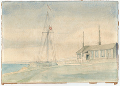 Water colour of a coastal communication station