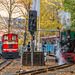 Züge der Parkeisenbahn im Bahnhof Küchwaldwiese