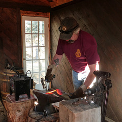 Blacksmith at work, Cochrane Ecological Institute