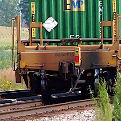 Last Container Car on Freight Train (with FRED)