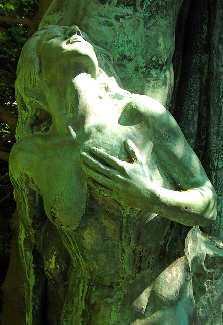 Detail of a Bronze Sculpture (Orpheus & Eurydice?) at Planting Fields, May 2012