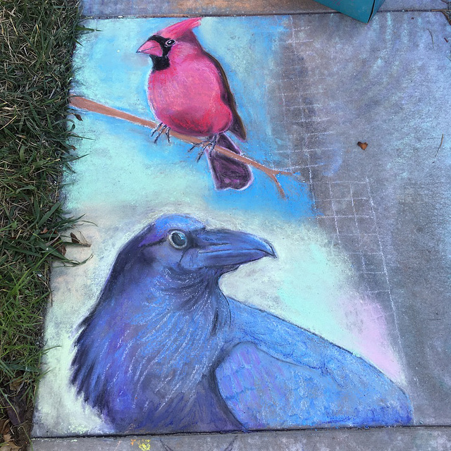 Pandemic chalk: Aviary 2