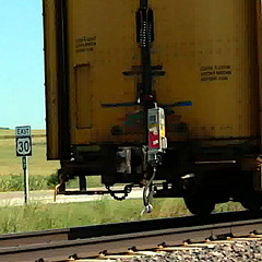 End of a Car Carrier Train