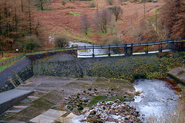 The closed footway - below Woodhead Dam