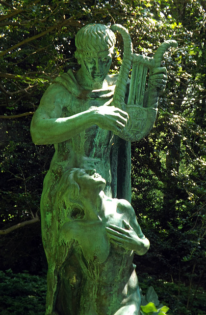 Detail of a Bronze Sculpture (Orpheus & Eurydice?) at Planting Fields, May 2012