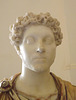 Detail of a Portrait of a Young Marcus Aurelius in an Alabaster Bust in the Naples Archaeological Museum, July 2012