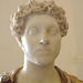 Detail of a Portrait of a Young Marcus Aurelius in an Alabaster Bust in the Naples Archaeological Museum, July 2012