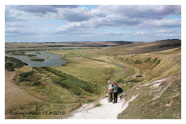 Haven Brow looking down Cuckmere Haven 12 8 2013