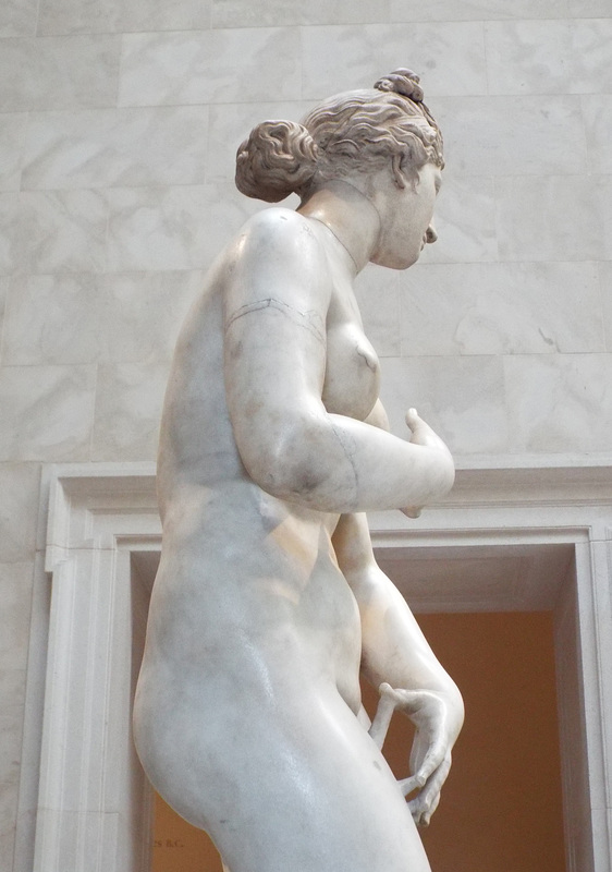 Detail of the Marble Statue of the Capitoline Aphrodite in the Metropolitan Museum of Art, February 2024