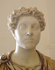 Detail of a Portrait of a Young Marcus Aurelius in an Alabaster Bust in the Naples Archaeological Museum, July 2012