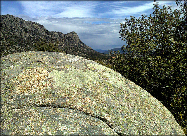 Large granite boulder