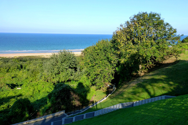 FR - Colleville-sur-Mer - Blick auf Omaha Beach