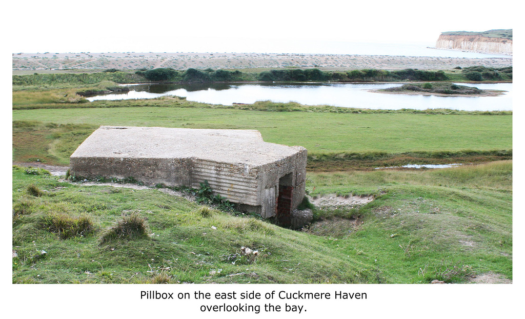 Pillbox on East of Cuckmere Haven 31 8 2010
