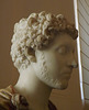 Detail of a Portrait of a Young Marcus Aurelius in an Alabaster Bust in the Naples Archaeological Museum, July 2012