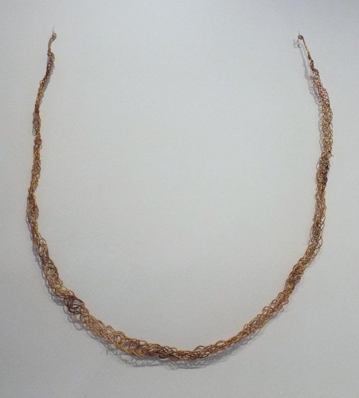 Iberian Gold Necklace in the Archaeological Museum of Madrid, October 2022