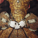 Detail of the Portrait of Queen Mary I by Hans Elworth in the Metropolitan Museum of Art, December 2022
