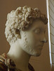 Detail of a Portrait of a Young Marcus Aurelius in an Alabaster Bust in the Naples Archaeological Museum, July 2012