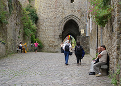 Street Scene in Dinan, Brittany