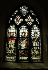 Memorial to John and Charlotte Echalaz, South Chancel window, Appleby Magna Church, Leicestershire