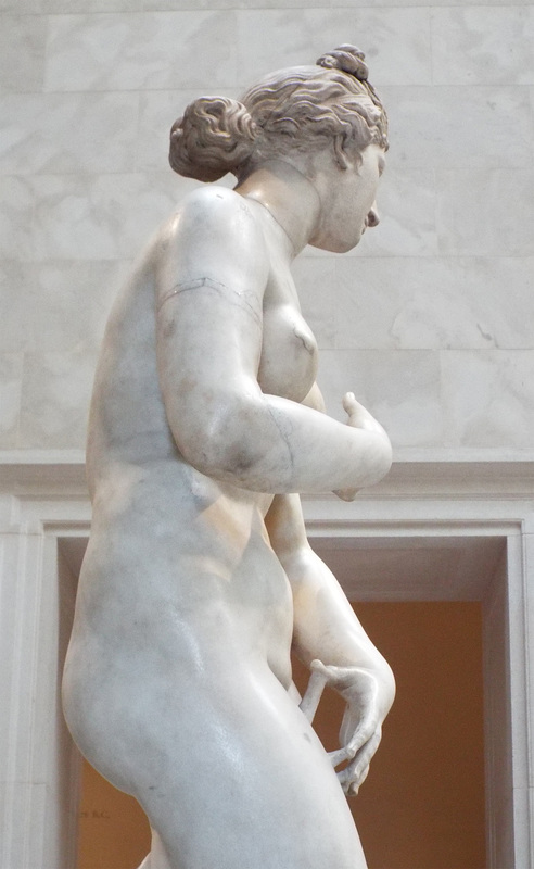 Detail of the Marble Statue of the Capitoline Aphrodite in the Metropolitan Museum of Art, February 2024