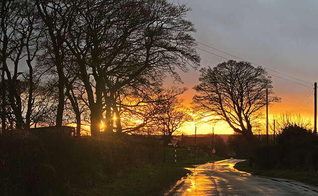 After the rain sunset