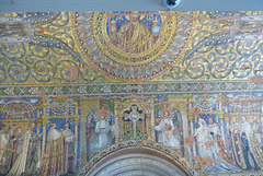 La Iglesia Kaiser de Berlín tiene un mosaico interior representando a Guillermo II y su esposa Augusta Victoria.