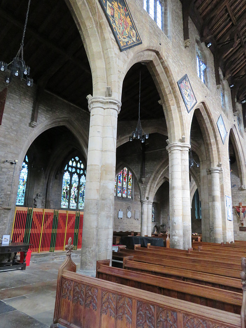 spalding church, lincs (14) c13 nave arcade aleed c15 with clerestory and roof spalding church, lincs (14) c13 nave arcade aleed c15 with clerestory and roof