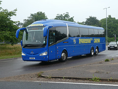 Freestones Coaches S26 DDA (YT11 LVL) on the A11 at Fiveways, Barton Mills - 3 Jul 2021 (P1080936)