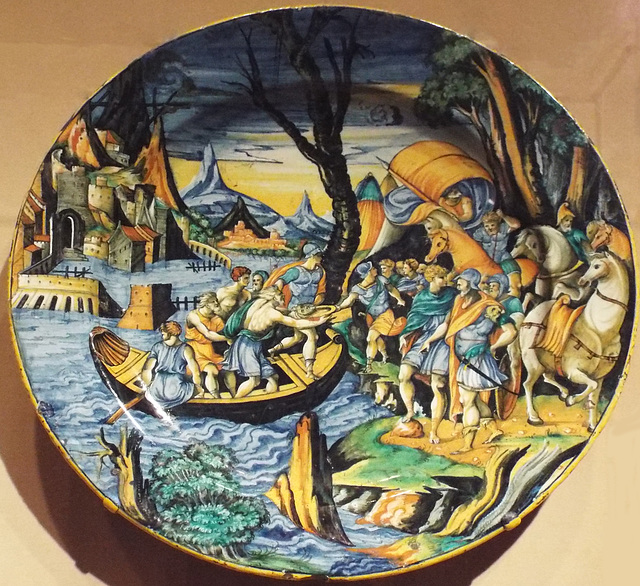 Majolica Dish with Caesar Receiving the Head of Pompey in the Princeton University Art Museum, April 2017