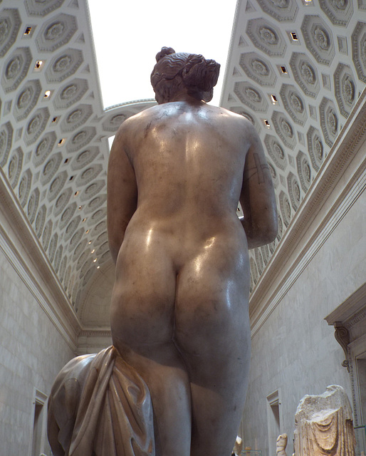 Detail of the Marble Statue of the Capitoline Aphrodite in the Metropolitan Museum of Art, February 2024