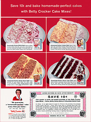Betty Crocker Cake Mix Ad, 1959
