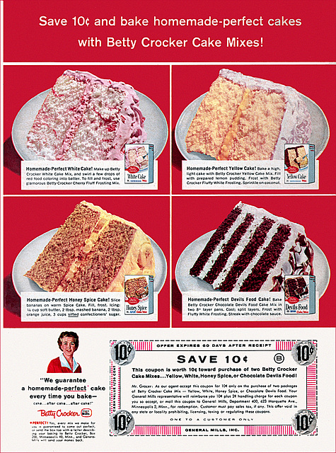 Betty Crocker Cake Mix Ad, 1959