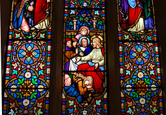 Detail of East Window, Christ Church, Dog Lane, Hulland Ward, Derbyshire