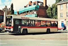 Hedingham Omnibuses L150 (F150 LTW) in Bury St. Edmunds – 27 Sep 1995 (286-03)