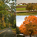 Collage of a country road in New England
