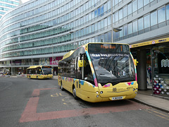 First Manchester 49111 (YJ60 KDV) and 49101 (YJ60 KCU) in Manchester - 24 May 2019 (P1020080)