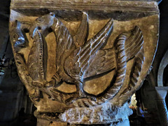 canterbury cathedral (22) mid c12 capital in the crypt