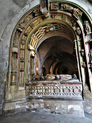 canterbury cathedral (21) archbishop morton's tomb in the crypt +1501